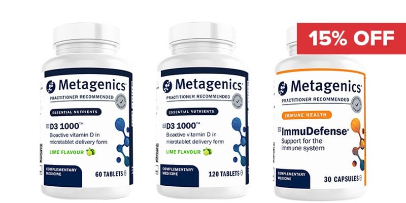 15% Off Metagenics ImmuDefence & D3 1000  Cover Image